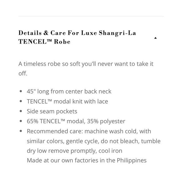 Natori Soft Luxe Shangra-La Tencel Robe Blue Belted Lace Trim Sleeves Sz Small - Picture 15 of 16